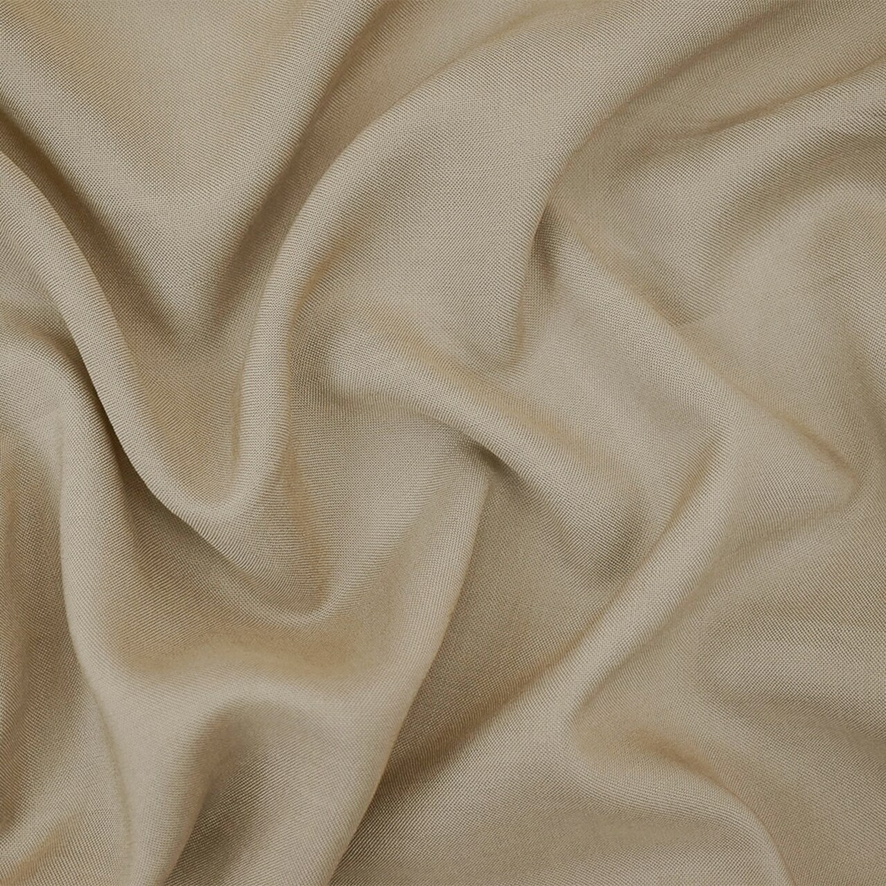 Taupe Khaki Beige Rayon Challis Solid Woven Fabric By the Yard